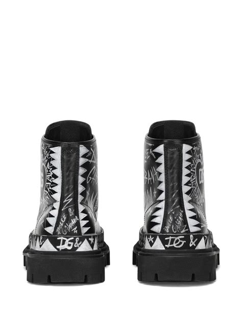 dolce gabbana graffiti boots|Dolce & Gabbana high heel boots.